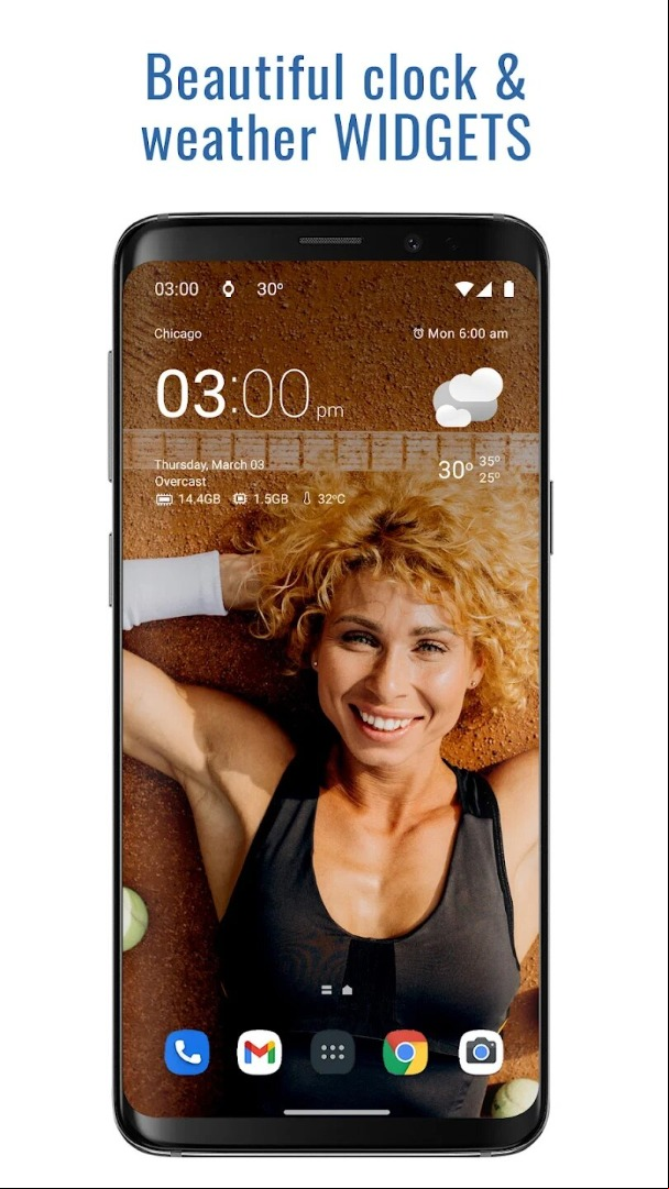 Transparent Clock And Weather App